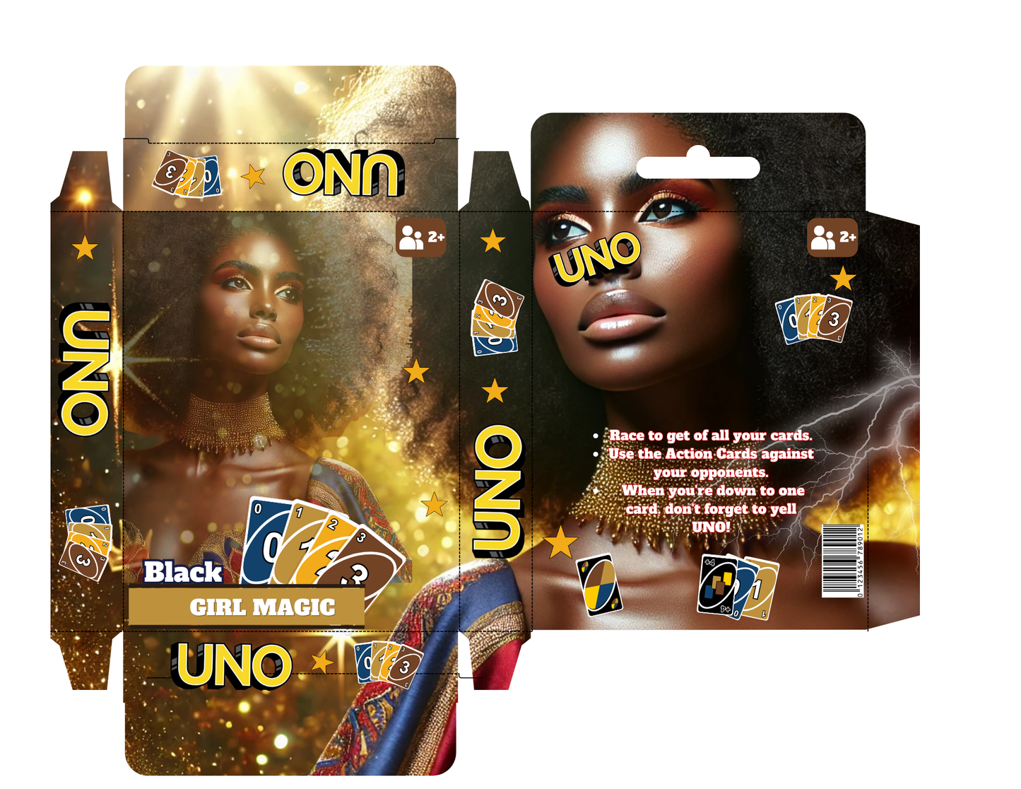 Black Girl Magic Uno Cards With Box