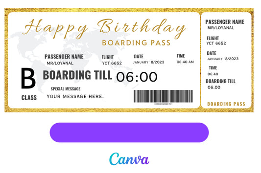 Birthday Boarding Pass