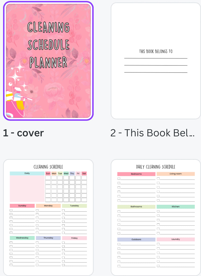 Cleaning Planner (Editable)