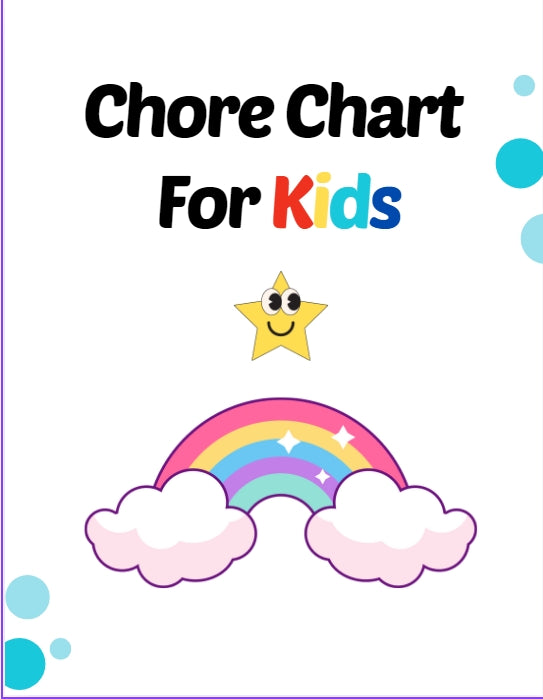 Chore Chart for Kids Planner (Editable)